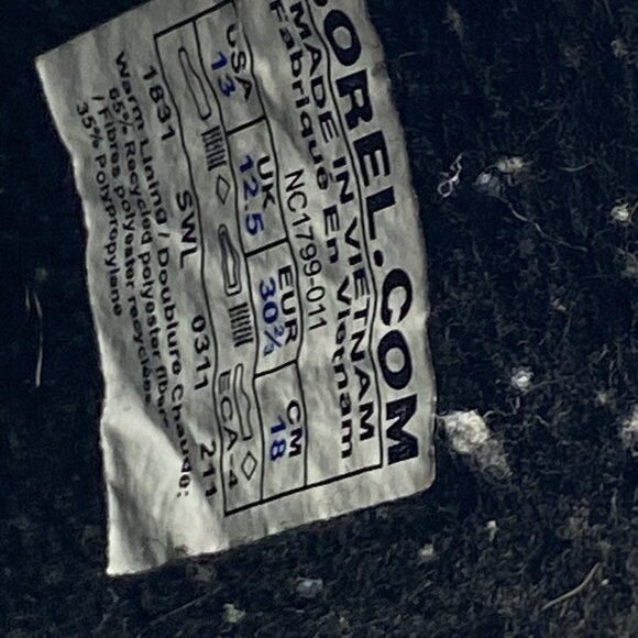 Sorel Snow Boots Insulated 1831 Removable Liners Youth 13 NC1799-011 Black - Picture 10 of 14